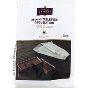Mini tablettes de chocolat noir, 72% de cacao