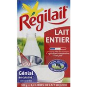 Lait instantané entier, issu de fermes laitières françaises