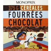 Céréales fourrées chocolat