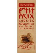 Cookies nougatine aux pépites de chocolat