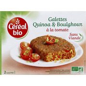 Galettes de céréales au quinoa et boulghour à la tomate, certifié AB