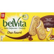 Biscuits aux céréales, coeur fondant au chocolat et noisettes, sachets fraîcheur