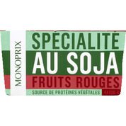 Spécialité au soja, aux fruits rouges