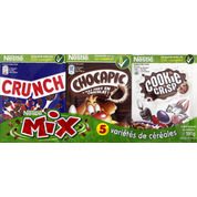 Assortiment de 6 variétés de céréales, Lion, Chocapic, Nesquik, Chokella, Cookie Crisp