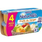 Petits pots aux fruits du verger, dès 6 mois