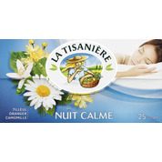 Infusion nuit calme, tilleul, oranger et camomille