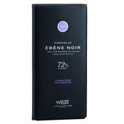 Une tablette de chocolat noir ebene