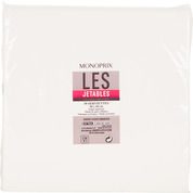 50 serviettes triple épaisseur, blanches, 40x40cm