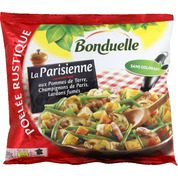 Poêlée La Parisienne aux pommes de terre, champignons de Paris e t lardons fumés, surgelé