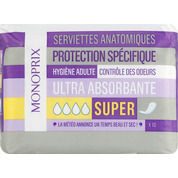 Serviettes incontinence Ultra Absorbante Super