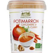 Ferme d’Anchin Soupe bio Potimarron Gingembre & Curry-mon