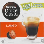 Dosettes de café pur arabica, Caffé Lungo