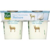 Yaourts nature au lait de brebis, issus de l’agriculture biologique