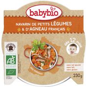 Mijoté de petits légumes et d’agneau, dès 12 mois, certifié AB