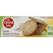 Sablés bio au beurre, sésame et pavot, à la farine de blé de meule