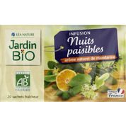Tilleul, mélisse, oranger, marjolaine, arôme mandarine, infusion