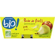 Purée de fruits pomme poire sans sucres ajoutés bio