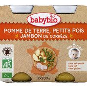 Jambon et légumes, dès 8 mois, certifié AB