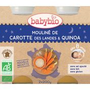 Petits pots aux légumes et quinoa, dès 8 mois, certifié AB