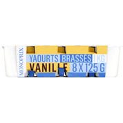 Yaourts brassés vanille