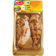 Filets de poulet rôtis cuits, avec peau