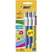 Lot 3 stylo-billes 4 couleurs