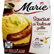 Saucisse de Toulouse grillée, purée au beurre