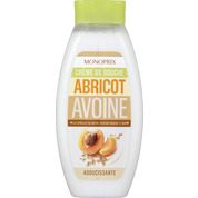 Crème de douche adoucissante abricot avoine