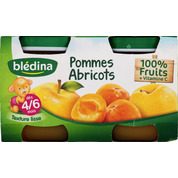 Pomme abricot, dès 4/6mois, sans sucres ajoutés