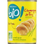 Champignons de Paris émincés, certifié AB