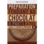 Préparation fondant au chocolat 8 parts