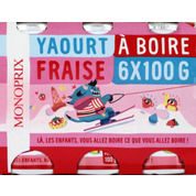 Yaourt à boire à la fraise