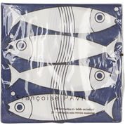 20 serviettes, motif poisson, 40x40cm