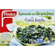 Epinards en branches à la crème fraîche, surgelés