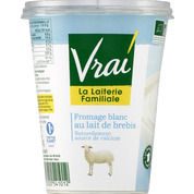 Fromage blanc au lait de brebis, certifié Agriculture Biologique
