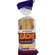 Gâche pur beurre et crème fraîche tranchée