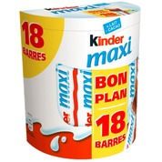 Kinder maxi t18 pack de 18 barres