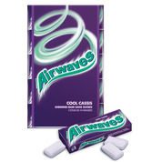 Chewing-gum sans sucres aux goûts menthol et cassis