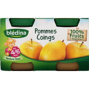 Petits pots pomme coing, dès 4/6 mois