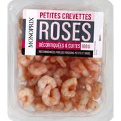 Petites crevettes roses cuites & décortiquées