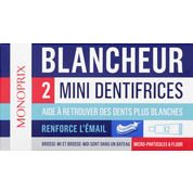 Mini dentifrices Blancheur