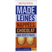 Madeleines nappées au chocolat, aux oeufs frais