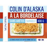 Colin d’Alaska à la Bordelaise sans arêtes, surgelés