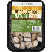 Cubes de filet de poulet rôti nature