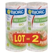 Lot 2 galettes riz complet bjorg