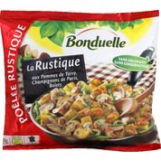 Poelee la rustique, pommes de terre, champignons de paris et bolets