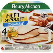 Filet de poulet rôti, – 25% de sel