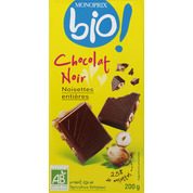 Chocolat noir aux noisettes entières