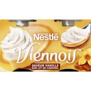 Viennois vanille sur lit de caramel