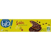 Biscuits sablés nappés de chocolat au lait issue de l’agriculture biologique